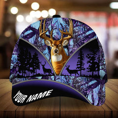 Maxcorners Premium Cool Hunting Art Deer Hunting Camo Pattern 3D Multicolor Personalized Cap