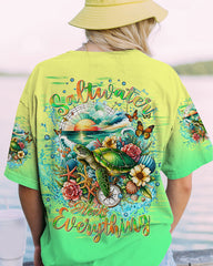 Maxcorners Saltwater Heals Everything Compass Turtle All Over Print LM2101