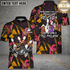 Maxcorners Bowling Cartoon Cowboy Multioptions Personalized Name, Team Name Unisex 3D Shirts