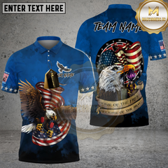 Maxcorners Darts Home Of Free Eagle Flag Patriot Customized Name, Team Name 3D Shirt Navy TU0808