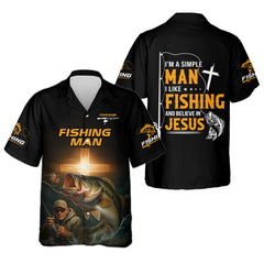 Maxcorners I Like Fishing And Believe In Jesus Shirts, SPF Long Sleeve Shirts, Fishing Shirts For Men, Fisherman Gift