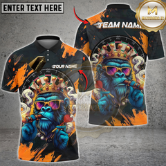 Maxcorners Darts Gorilla Dartboard Multicolor Customized Name, Team Name 3D Shirt