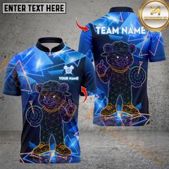 Maxcorners Darts Hiphop Bear Neon Style Multicolor Customized Name, Team Name 3D Shirts