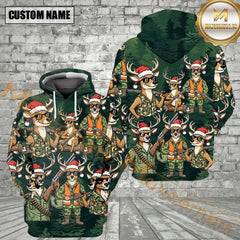 Maxcorners Funny Deer Hunting Xmas All Over Print Shirt Best Gift For Hunter