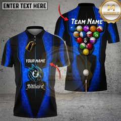 Maxcorners Billiards Hex Gradient Multicolor Customized Name, Team Name 3D Shirt