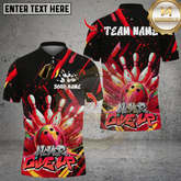 Maxcorners Bowling Graffiti Splash Paint Multicolor Customized Name, Team Name 3D Shirts
