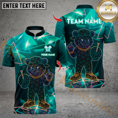 Maxcorners Darts Hiphop Bear Neon Style Multicolor Customized Name, Team Name 3D Shirts