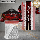 Maxcorners Billiards 8 Ball Pool Camo Stick Multicolor Customized Name, Team Name 3D Shirt