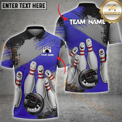 Maxcorners Bowling Cool Ball & Happy Pins Multicolor Personalized 3D Shirt