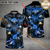 Maxcorners Viking Thunder Billiard Jersey Multicolor Options Personalized Name, Team Name 3D Polo Shirt (4 Colors)