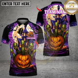 Maxcorners Bowling Halloween Pumpkin Multioptions Personalized Name, Team Name Unisex 3D Shirts