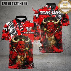 Maxcorners Darts Fire Bull Darts Design Multicolor Customized Name, Team Name 3D Shirts