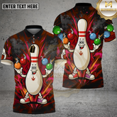 Maxcorners Bowling Pin Graffiti Bomb Burst Multioptions Personalized Name, Team Name Unisex 3D Shirt (4 Colors)