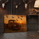 Maxcorners Deer Relaxing on Sofa with Wine Glass Wrapped Canvas