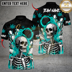Maxcorners Bowling High Rollers Skull 420 Multicolor Customized Name, Team Name 3D Shirts