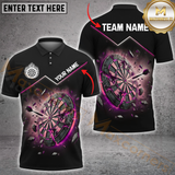 Maxcorners Darts Target Triumph Multicolor Option Customized Name, Team Name 3D Polo Shirt