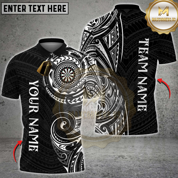 Maxcorners Darts Golden Tribal Multicolor Customized Name, Team Name 3D Shirts