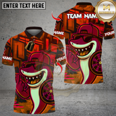 Maxcorners Darts Shark Graffiti Style Multicolor Customized Name, Team Name 3D Shirts