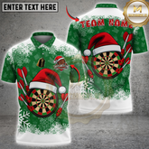 Maxcorners Darts Dartboard Santa Hat Multicolor Customized Name, Team Name 3D Shirts