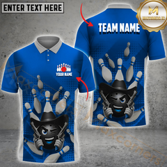 Maxcorners Bowling Cowboy Ball with Guns Multicolor Personalized 3D Shirt