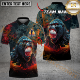 Maxcorners Raging Gorilla Golf Polo Shirt, Custom Name & Team Name 3D Shirts