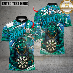 Maxcorners Darts Graffiti Muscle Hippo Dartboard Multicolor Customized Name Team Name 3D Shirts