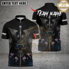 Maxcorners Darts Skull Samurai Dartboard Multicolor Customized Name, Team Name 3D Shirts