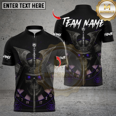 Maxcorners Darts Skull Samurai Dartboard Multicolor Customized Name, Team Name 3D Shirts