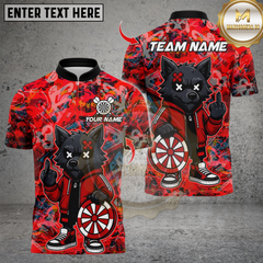 Maxcorners Darts Cartoon Wolf Graffiti Multicolor Customized Name, Team Name 3D Shirts