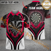 Maxcorners Darts Dartboard Water Thunder Lightning Player Mutilcolor Options Personalized Name, Team Name 3D Polo Shirt