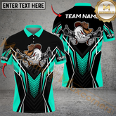 Maxcorners Gunshot Swing Funny Golf Polo Shirt, Customized Name & Team Name 3D Shirts (4 Colors)