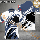 Maxcorners Dancing Strike Bowling Jersey Multicolor Option Customized Name, Team Name 3D Polo Shirt