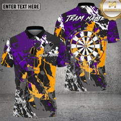 Maxcorners Dart Shirt Paint Splash Style Multioptions Personalized Name, Team Name Unisex 3D Shirt (4 Colors)