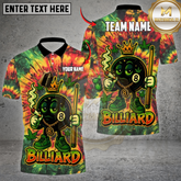 Maxcorners 420 Billiards Tie Dye Smokin’ 8 Ball Pool Personalized Name 3D Unisex Shirt
