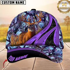 Maxcorners Hunting Deer Camouflage Multicolor Personalized Name 3D Cap