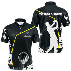 Maxcorners Blue Navy And White Golf Ball Mens Golf Polo Shirts Custom Golf Outfits Men Golf Gifts For Men TU1512