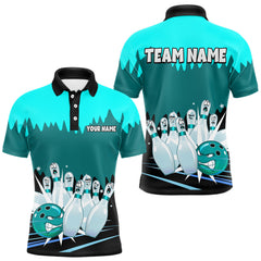Maxcorners Custom Bowling Shirts for Women Men Bowling Jersey Polo & 1/4 Zip Shirt for Team TU1612