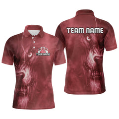 Maxcorners Wolf Bowling Shirts for Team Women Men Custom Wolf Bowling Jerseys for Couples LM0412