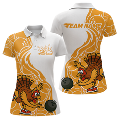 Maxcorners Custom Yellow Turkey Bowling Shirts for Women Men Team Bowling Jerseys Thanksgiving LM0910