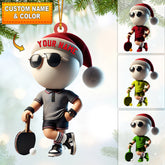 Maxcorners Ping Pong Player Decor Christmas Ornament, Personalized Ornament 2D Flat LM2211