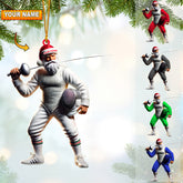 Maxcorners Fencing Christmas Ornament, Personalized Ornament 2D Flat LM2211