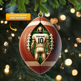 Maxcorners Football Christmas, Home Decor, Christmas Ornament, Personalized Ornament 2D Flat LM2111