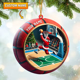 Maxcorners Ball Basketball Decor Christmas Ornament, Personalized Ornament 2D Flat LM2211