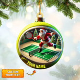 Maxcorners Tennis Santa Decor Christmas Ornament, Personalized Ornament 2D Flat LM2211