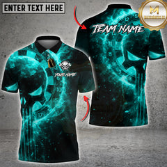 Maxcorners Darts Flaming Skull Dartboard Multicolor Customized Name, Team Name 3D Shirt
