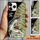 Maxcorners Classic Musky Fishing Skin Personalized Name Phone Case LM1812