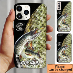 Maxcorners Classic Musky Fishing Skin Personalized Name Phone Case LM1812