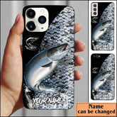 Maxcorners Classic Salmon Fishing Skin Personalized Name Phone Case LM1812