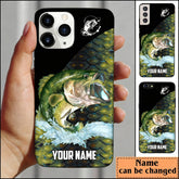 Maxcorners Classic Bass Fishing Skin Personalized Name Phone Case LM1812