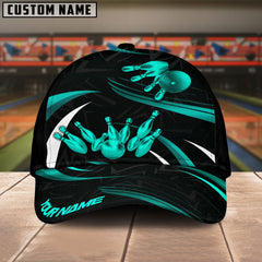 Maxcorners Bowling Bling Bling Shiny Multicolor Personalized Name 3D Cap